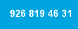 926 819 46 31 926 819 46 31